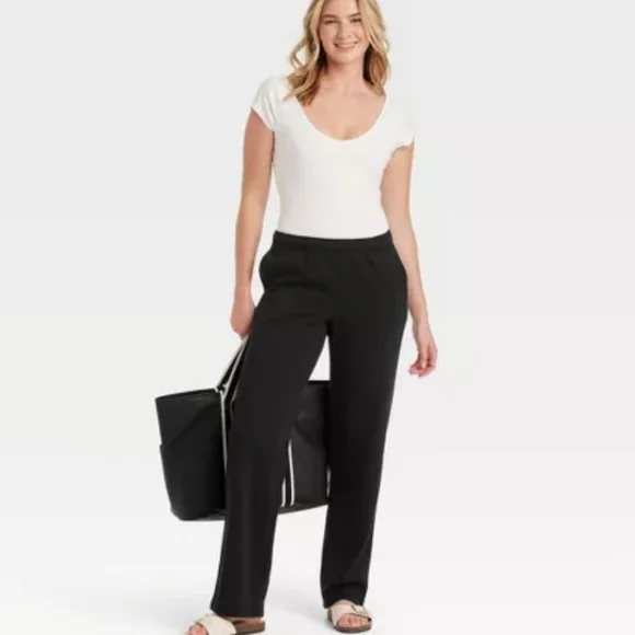 ❄️3/$15 NWT Universal Thread Black Elastic Waist Pants - Picture 2 of 8